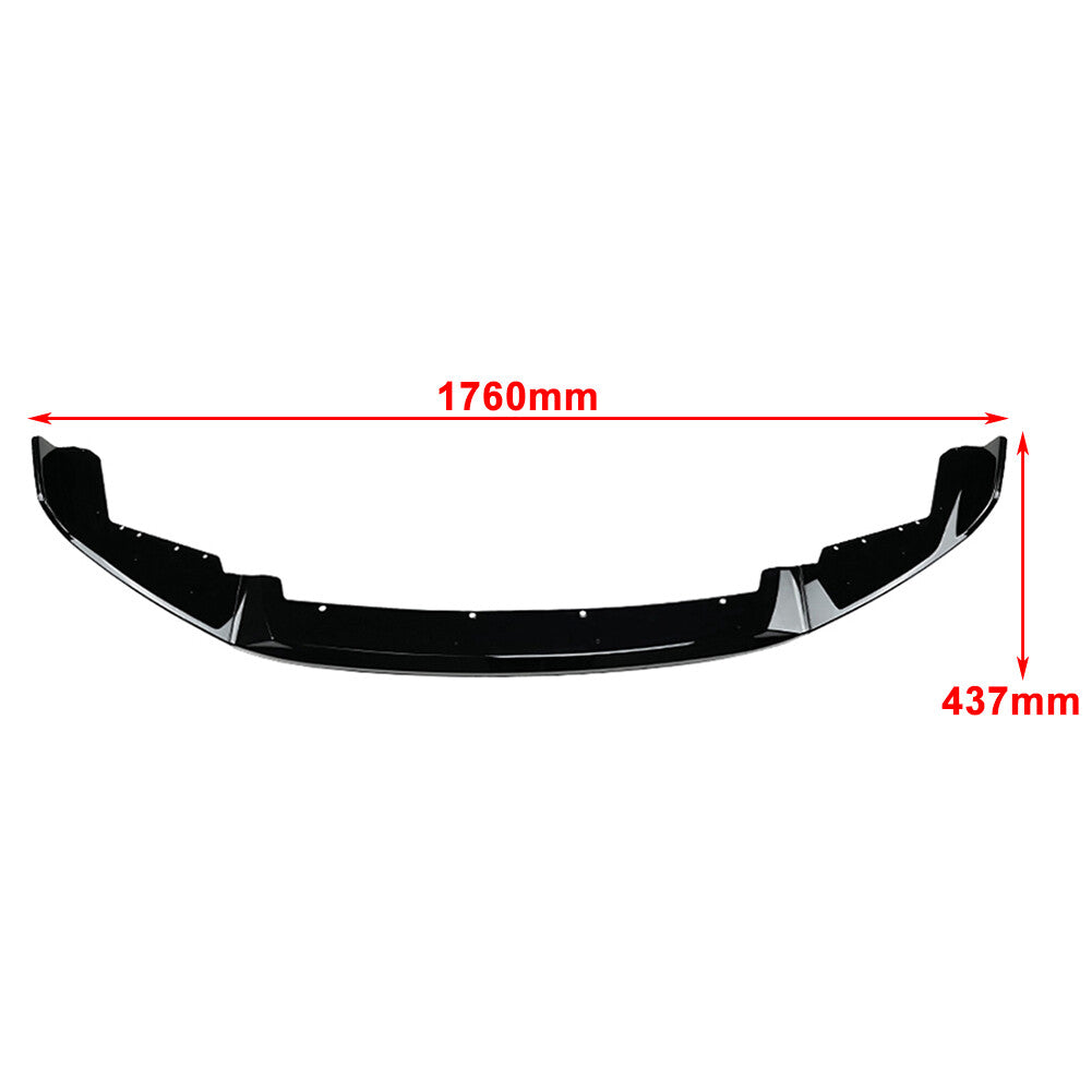 Bright Black CS Style Front Bumper Spoiler Lip for BMW F87 M2 2016-2021