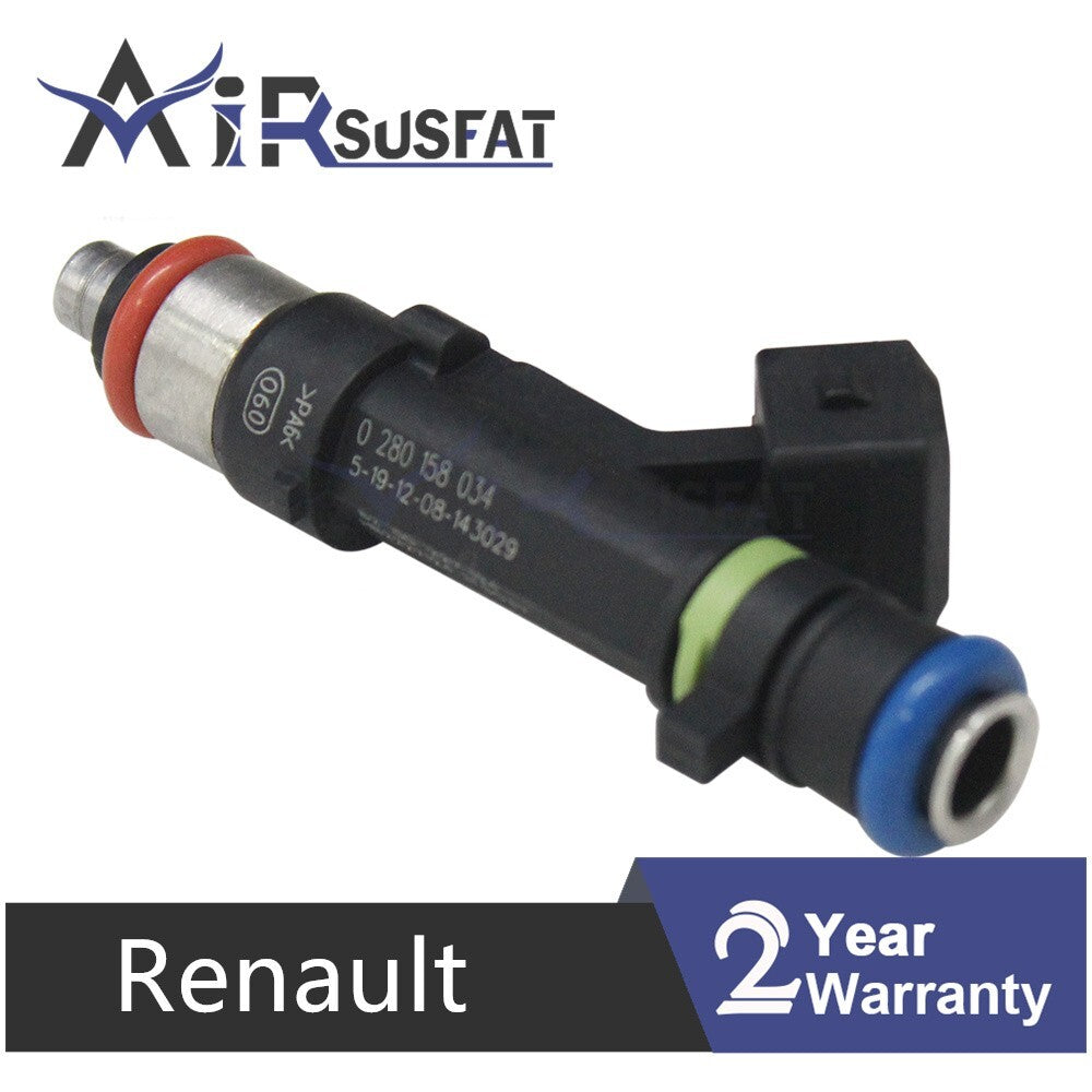 4PCS for Renault Logan Kangoo Sandero 1.4L 1.6L 0280158034 Fuel Injector