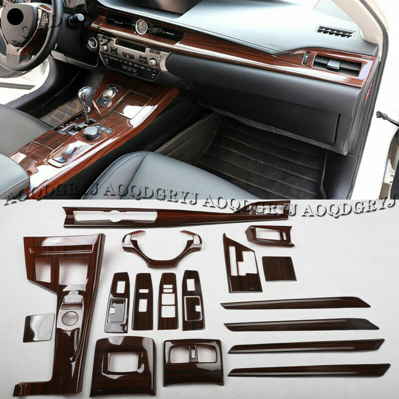 Wood Grain Inner Molding Trim Panel Cover Kit for Lexus ES200 250 300H 2013-2017