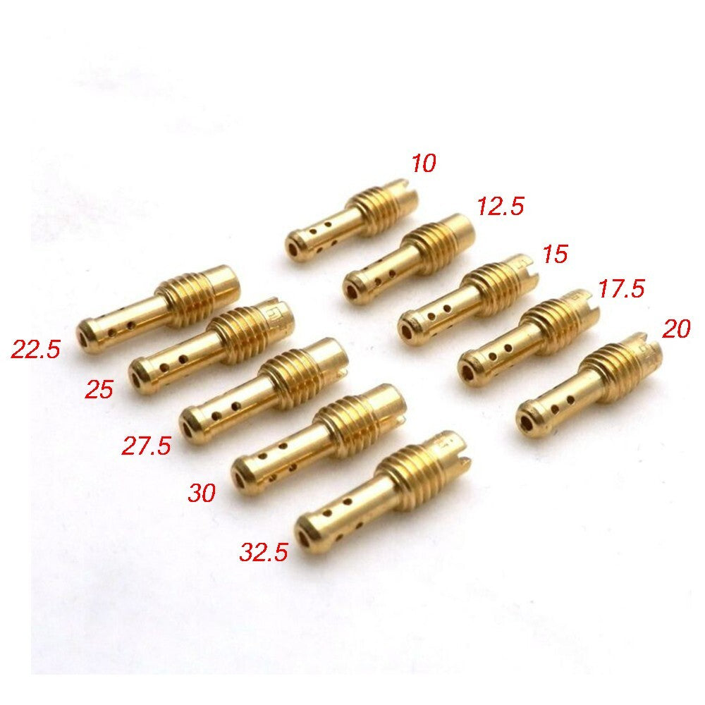 10pcs set Jet 8 Bleed Holes 10-32.5 For VM TM TMX Carburetor