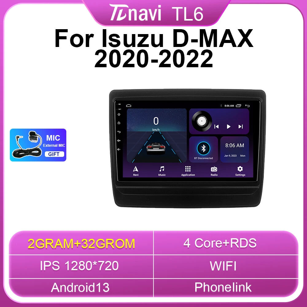 for Isuzu D-Max Dmax Car Radio Multimedia Screen Android Auto Stereo GPS Navi