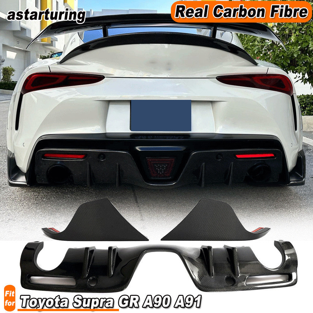 For Carbon Fiber Rear Bumper Diffuser Lip Splitter for Toyota 2019+ Supra GR A90 A91