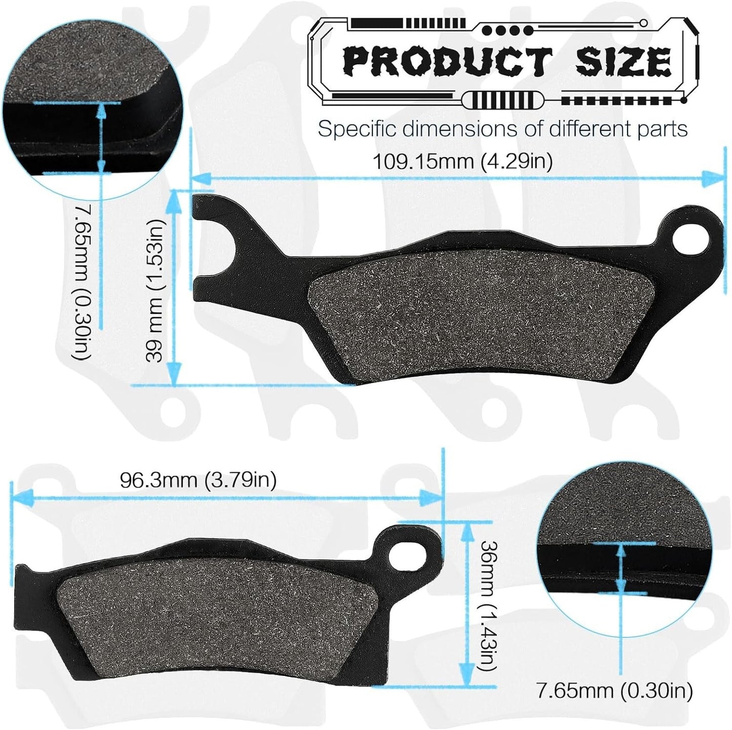 Brake Pad for Can-AM Outlander Max Renegade 1000 850 800 650 500 570 450 XMR STD