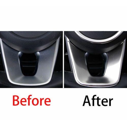 for Kia Seltos 2020-2023 Silver S.Steel Steering Wheel U Type Frame Cover Trim