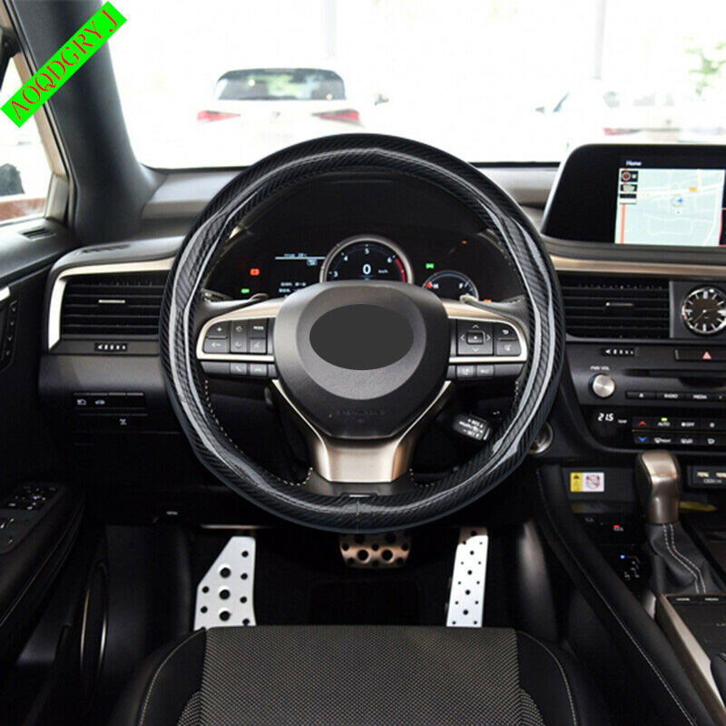 for LEXUS NX RX for ES IS UX CT LX LS Carbon look Rubber Steering Wheel Cover Trim