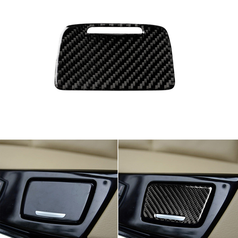Carbon Fiber Interior Ashtray Panel Cover Trim for BMW 5 Series F10 2011-2017