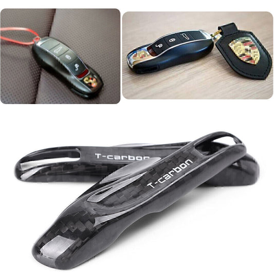 Key Shell Remote Car Keyless for Smart Key Cover case Fit for Porsche Carbon Fiber Car
