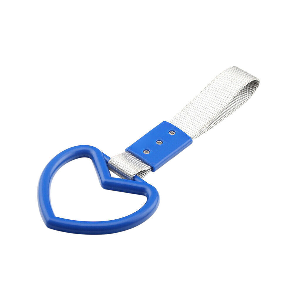 Train Bus Handle Hand Strap Drift Charm Tools Heart Ring for JDM Tsurikawa Blue