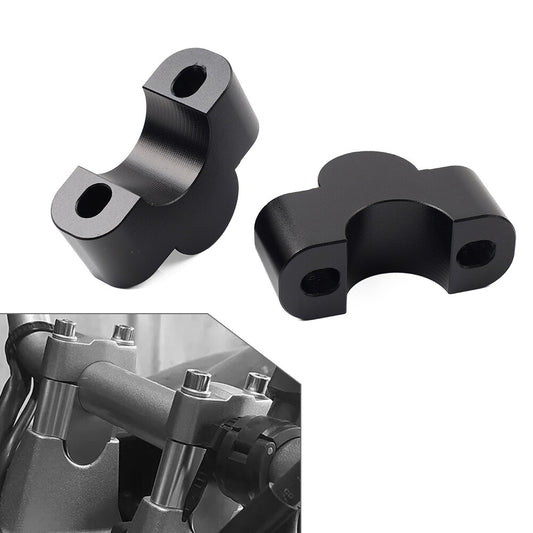 Motorcycle HandleBar Risers Mount Clamp 1 1/8 28mm for Honda for Kawasaki Black