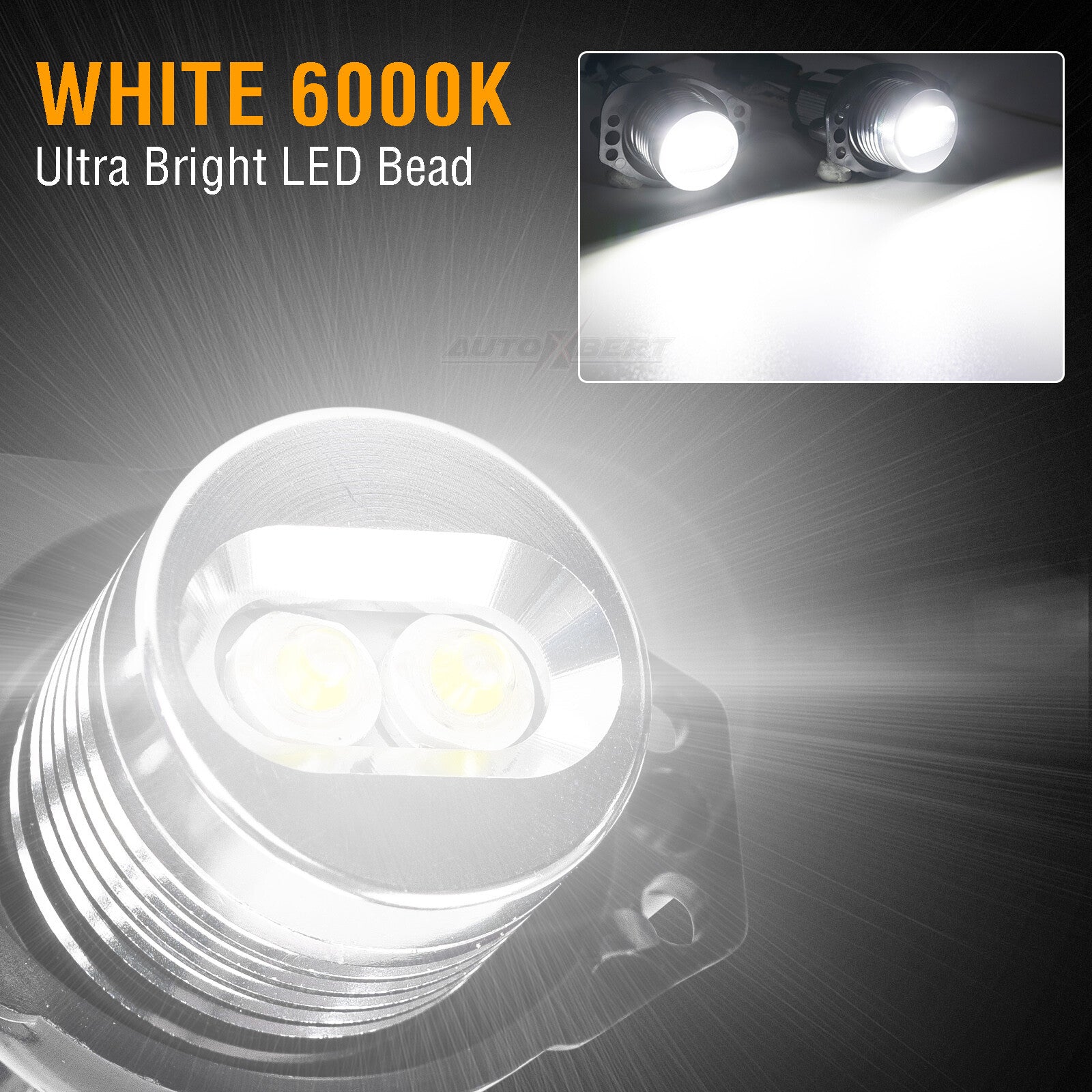 for BMW 3 series E90 E91 Angel Eyes LED Halo Ring Light Bulbs Error Free White