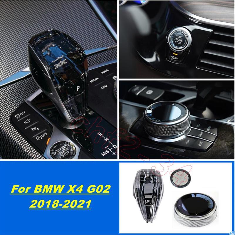 Fit for BMW X4 G02 2018-2022 Crystal Style Interior Gear Shift Knob Cover 3PCS