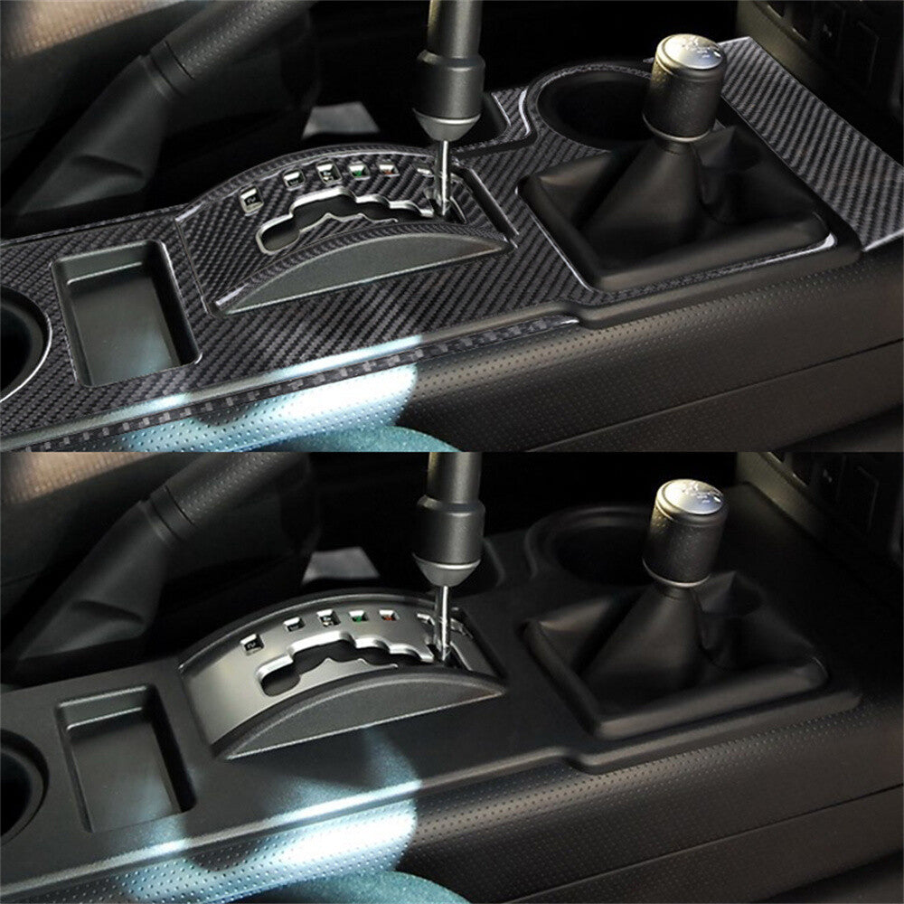 Carbon Fiber Console Gear Shift Set Panel Trim Kit For Toyot@ FJ Cruiser 2007-21