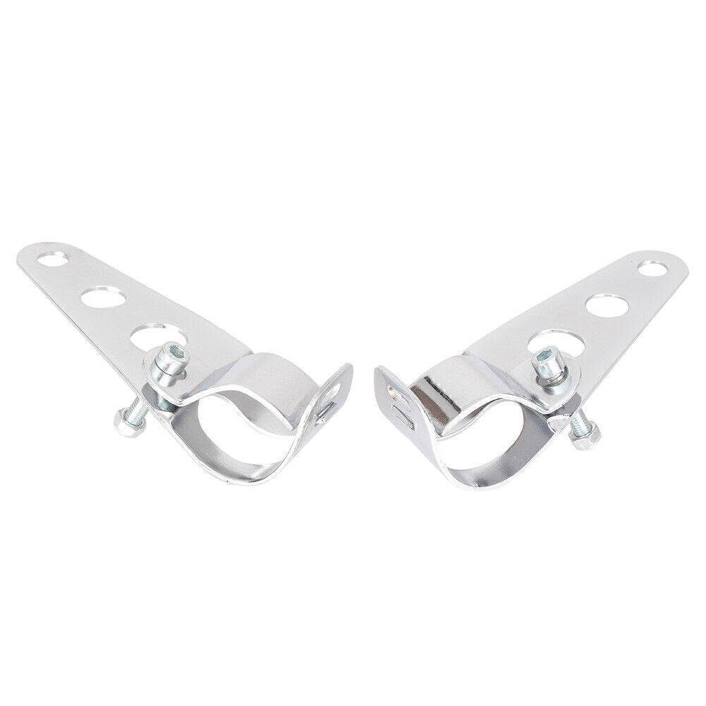 Headlight Mount Brackets Fork Ears Fit 28-38mm Fork Tubes Cafe Racer Motorcycle