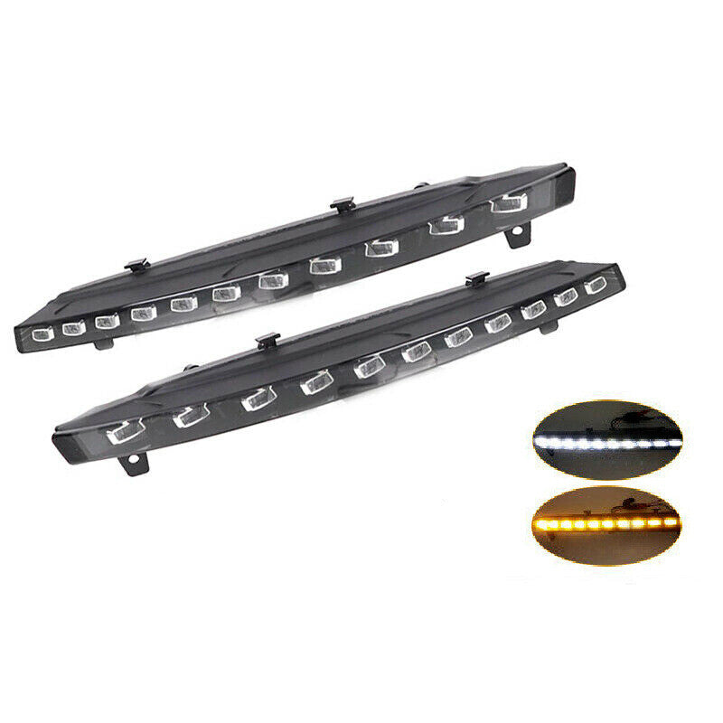 Dual DRL Dynamic White-Yellow Daytime Running Lights for Audi Q7 2010-2015