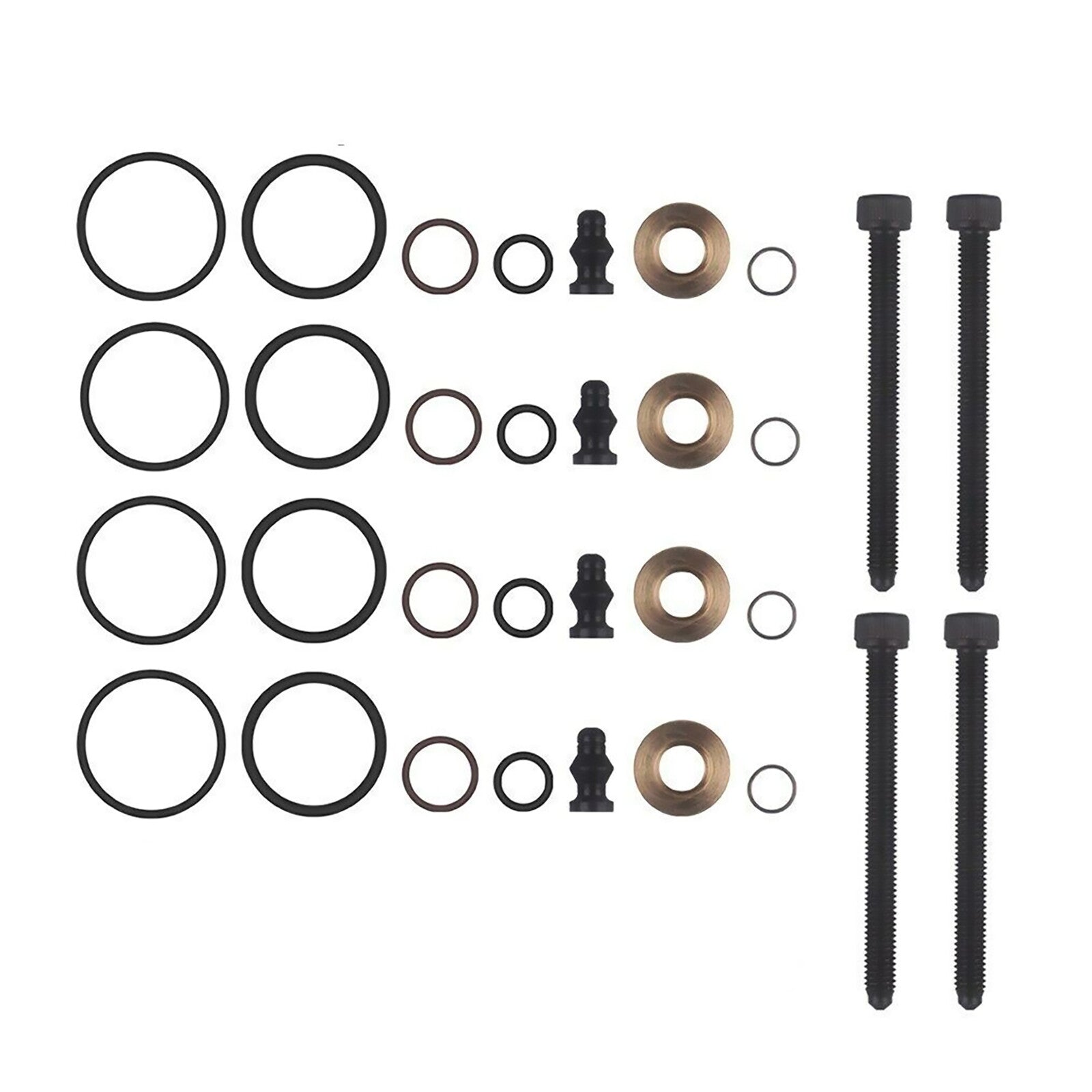 4PCS Injector Seal Washer Kits with Bolts for Audi A6 2000-2005 Auto Replacement