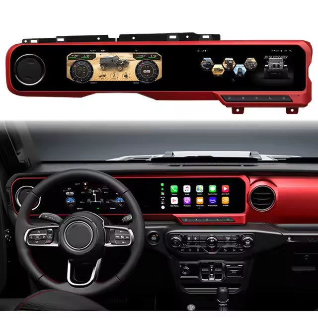 Dual Screen Car Radio for Jeep for Wrangler JL Gladiator 2018-2023 Stereo Upgrade