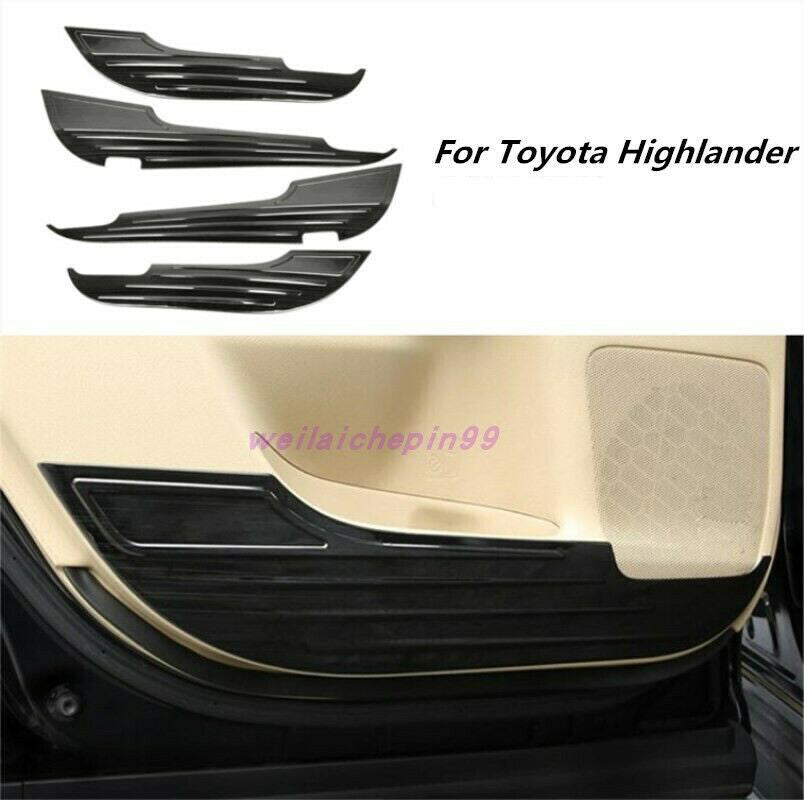 for Toyota Highlander 2014-19 Black Car Door Anti Kick Pad Protective Cover Trim