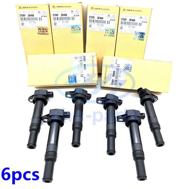 6pcs 273013E400 Ignition Coil for 06-10 for Hyundai Santa Fe Optima Rondo 2.7L