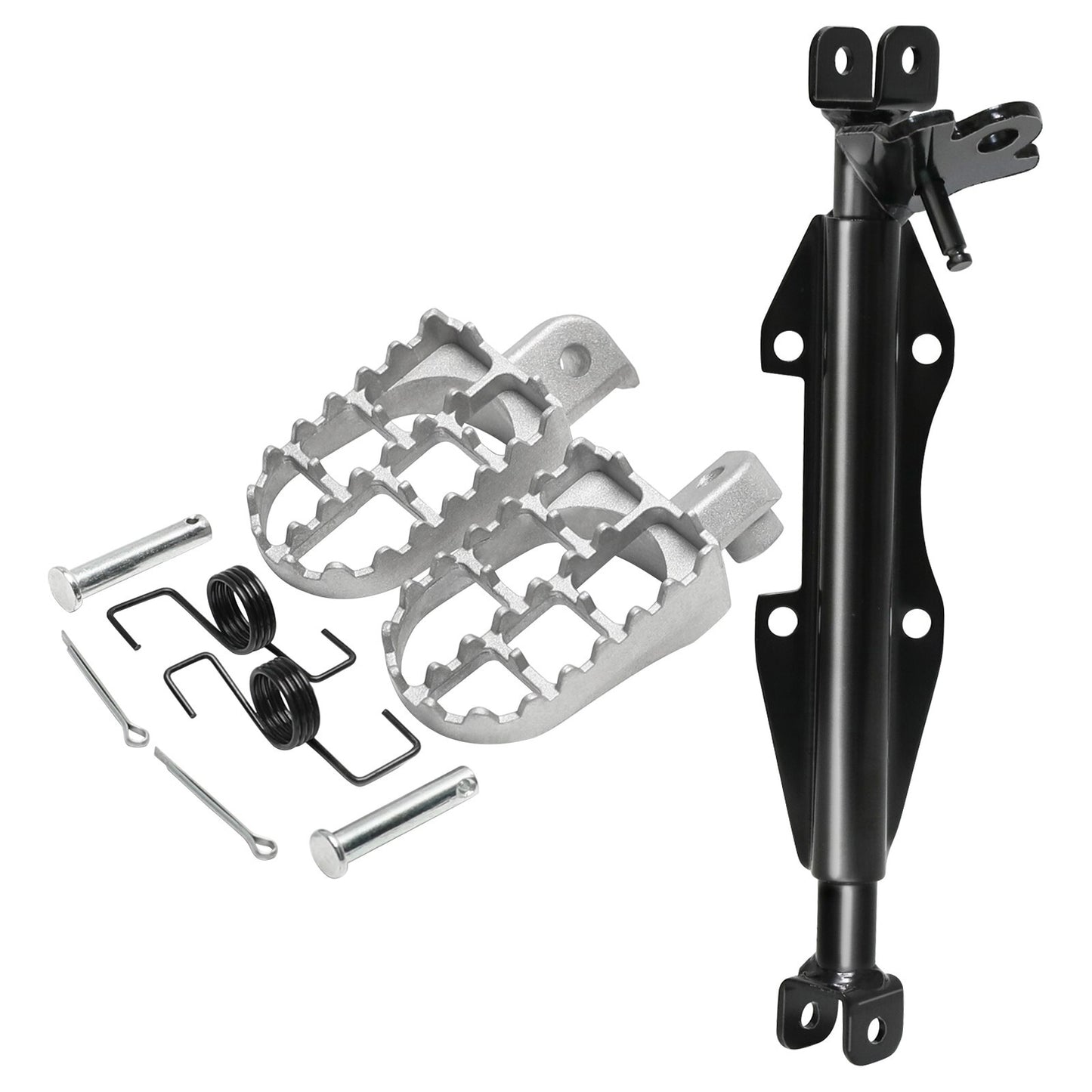 Foot spikes, footstools, and mounting brackets for pit-type mountain bikes CRF50, CRF70, XR50, Taodao Apollo