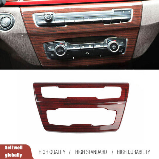 for BMW X1 F48 2016-2022 ABS Wood Grain Car Console AC Button Control Frame Trim