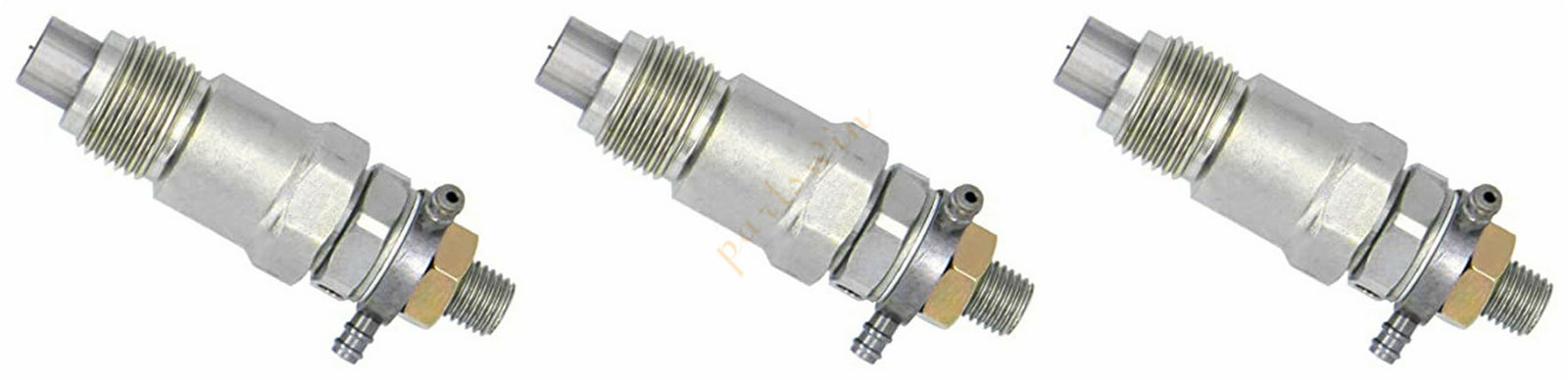 3-pack of fuel injector nozzles suitable for Kubota D1302, D1402, V1702, and V1902 engines. 15271-53000