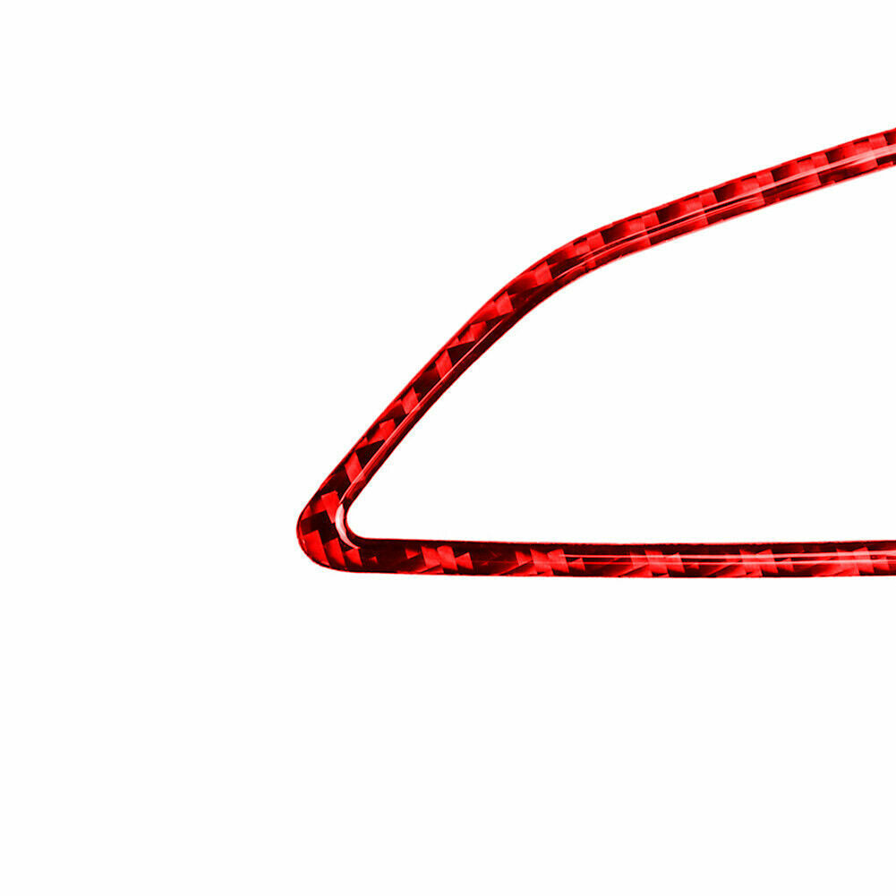 2PCS Red Carbon Fiber Air Vent Outlet Sticker Fit for Mazda 3 Axela 2017-2018