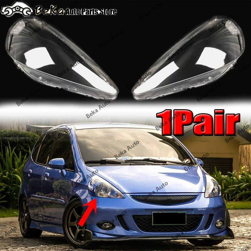 For 2003 2004-07 for Honda Fit Jazz Hatchback Transparent Headlight Cover Lens Shell