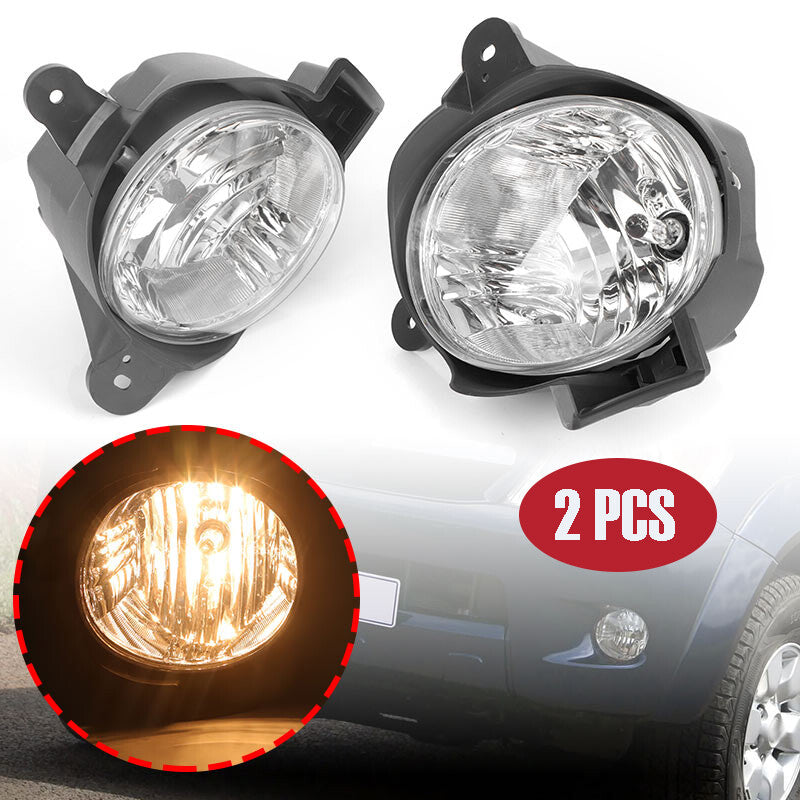 Front Bumper Fog Light Lamp Kit W/ Wiring Switch Fit for TOYOTA HILUX VIGO 2012-2015