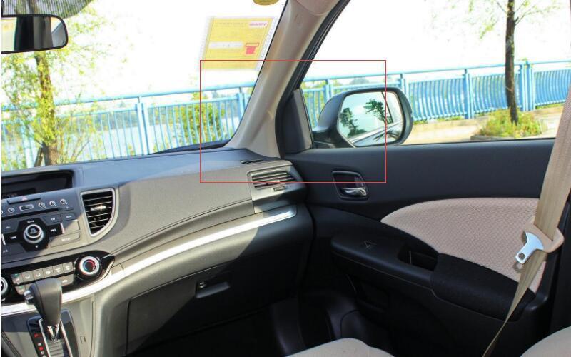Carbon Fiber ABS Front A-Pillar Triangle Cover Trim for Honda CR-V CRV 2012-2016