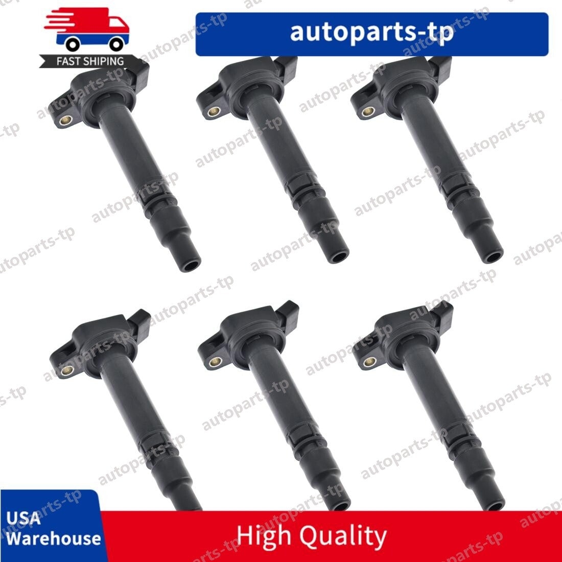 New 6PCS Ignition Coil 90919-02250 for Toyota for Lexus RAV4 for Camry Tundra US