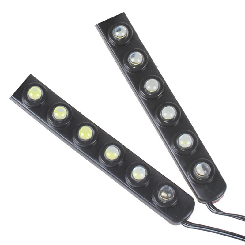2Pcs Waterproof 12V White Car 6 LED Daytime Running Light Universal Fog Lamp