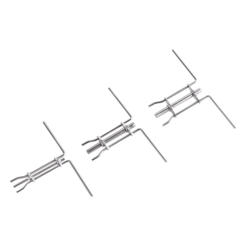 3-piece hydraulic cylinder piston rod seal installation tool for U-cup seal installers