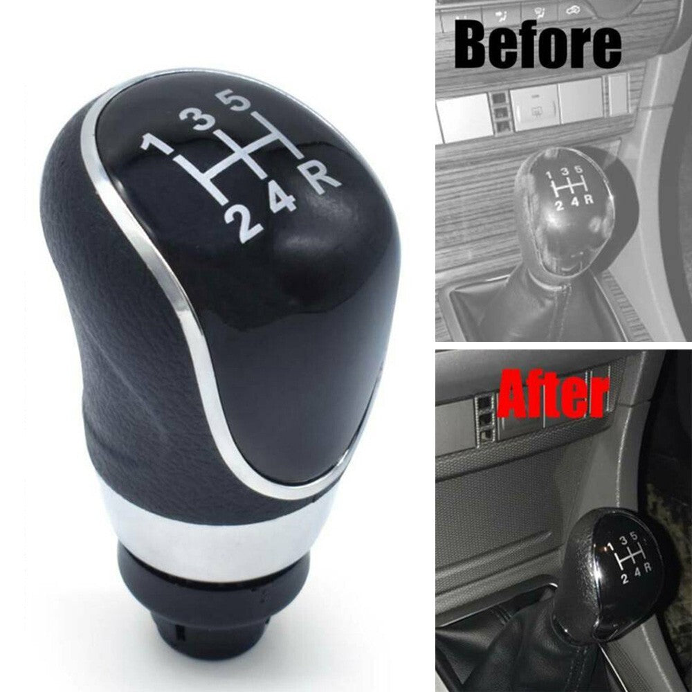 5 Speed Manual Car Gear Shift Knob PU Leather Shifter for Ford Focus MK2 FL MK3