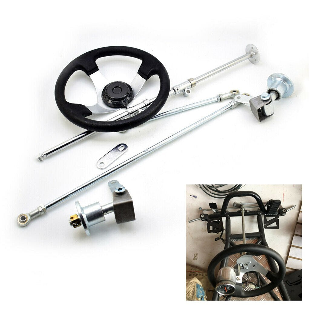 GO KART UTV Strut Knuckle Spindle 6 Flange ATV Front Steering Gear Rack Joint