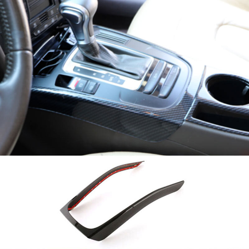 for Audi S5 2008-2017 Carbon Fiber ABS Central Console Gear Shift Frame Trim 1PC