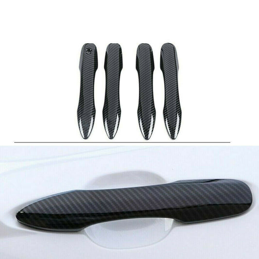 ABS Carbon Fiber Door Handle Cover Trim for Toyota for Camry XV 70 for Corolla 2017-2021
