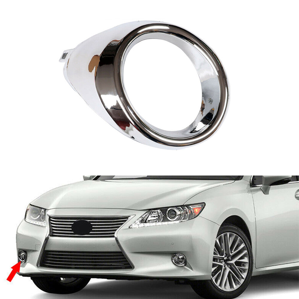 For 2013-2015 for Lexus ES350 Front Bumper RH Right Side Fog Lamp Bezel Chrome Cover