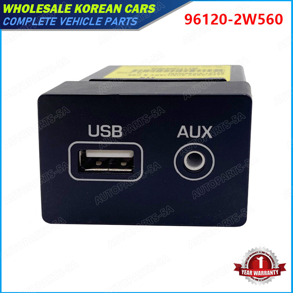 USB/AUX Audio Input Port Adapter Jack for 17~19 for Hyundai Santa Fe/SantaFe XL
