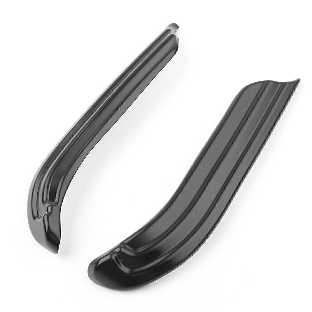 2x Black Louvered Swingarm Covers Accent Trim for Harley Touring Dresser 09-20