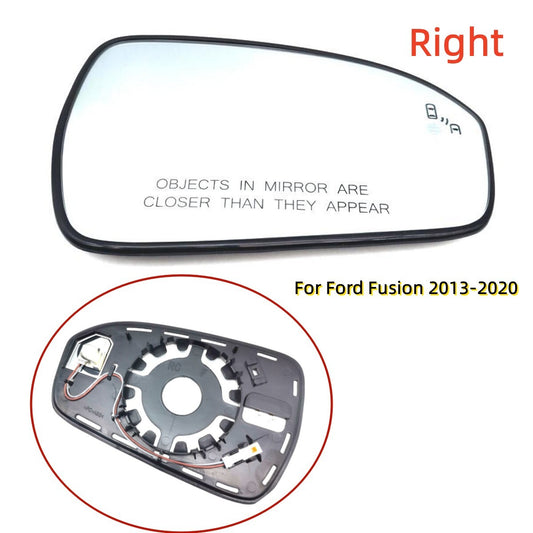 Right Side View Mirror Glass with Blind Spot Detection for Ford Fusion 2013-2020