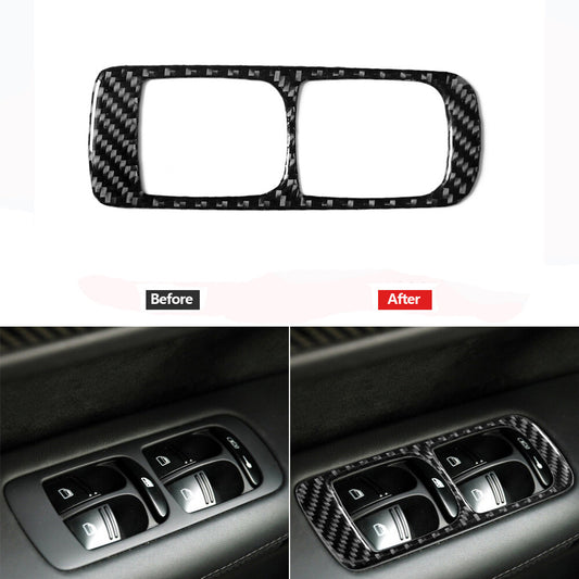 Carbon fiber driver window switch trim for Porsche for Cayenne 2003-2010