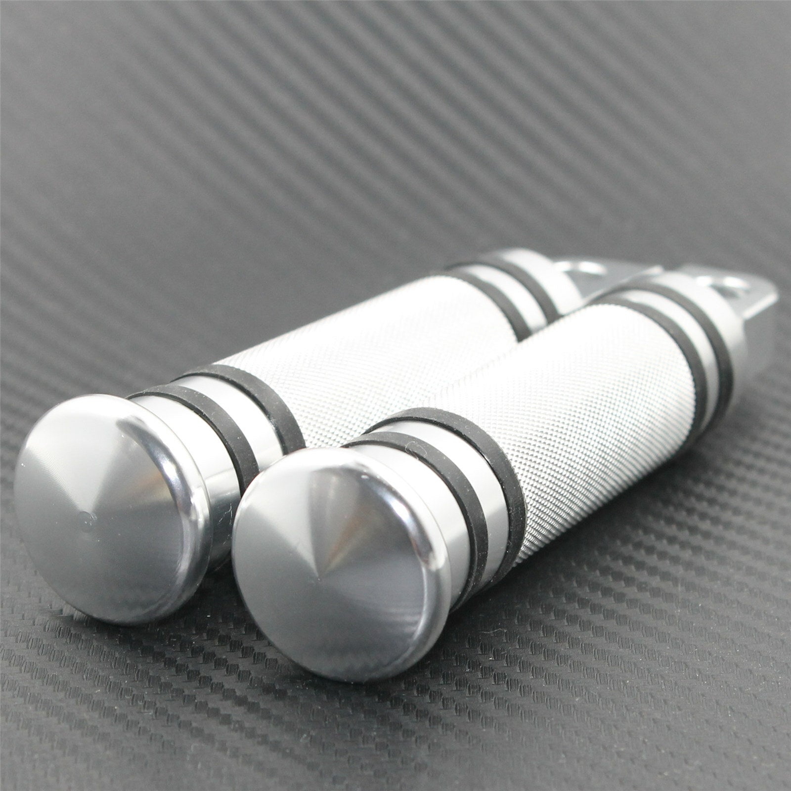 Chrome Knurled Front Rear Foot Peg Footrest Fit for Harley Touring Softail Dyna