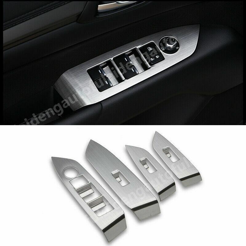 4PC for Mazda CX-5 2017-2021 Stainless Door Window Lift Control Panel cover trim