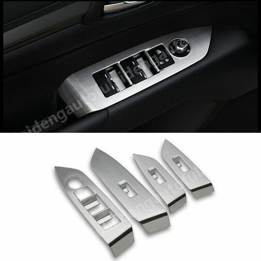 4PC for Mazda CX-5 2017-2021 Stainless Door Window Lift Control Panel cover trim