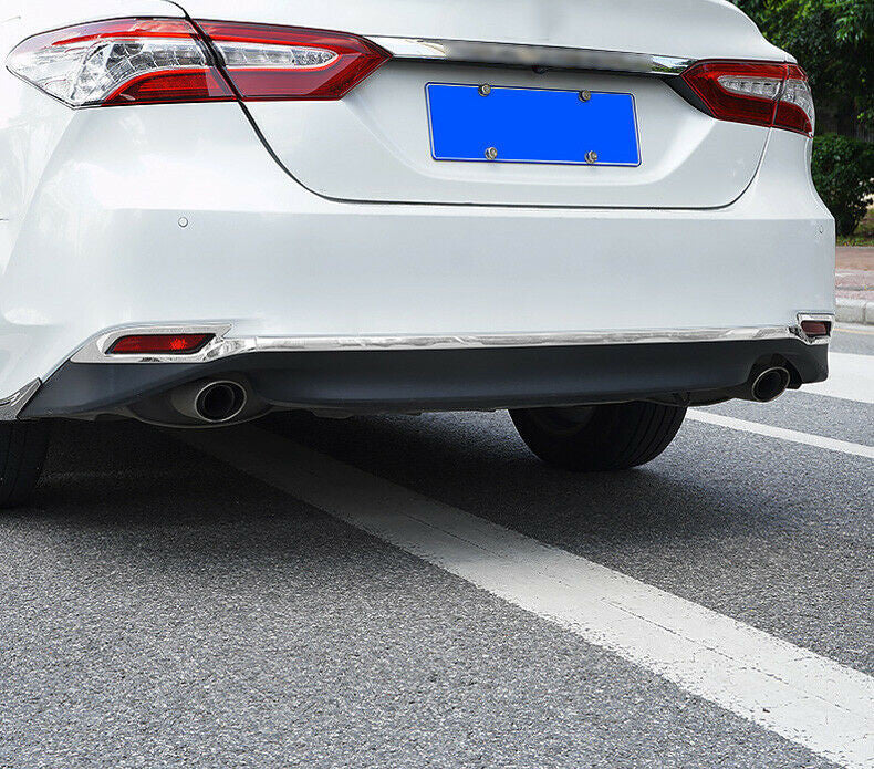 for Toyota for Camry 2018-2023 Chrome Steel Rear Bumper Strip Protector Cover Decor