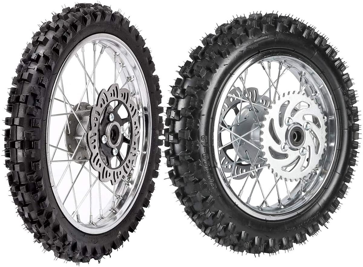 60/100-14 + 80/100-12 front and rear tires and rims SSR 125cc Taotao 110cc Pit bicycle
