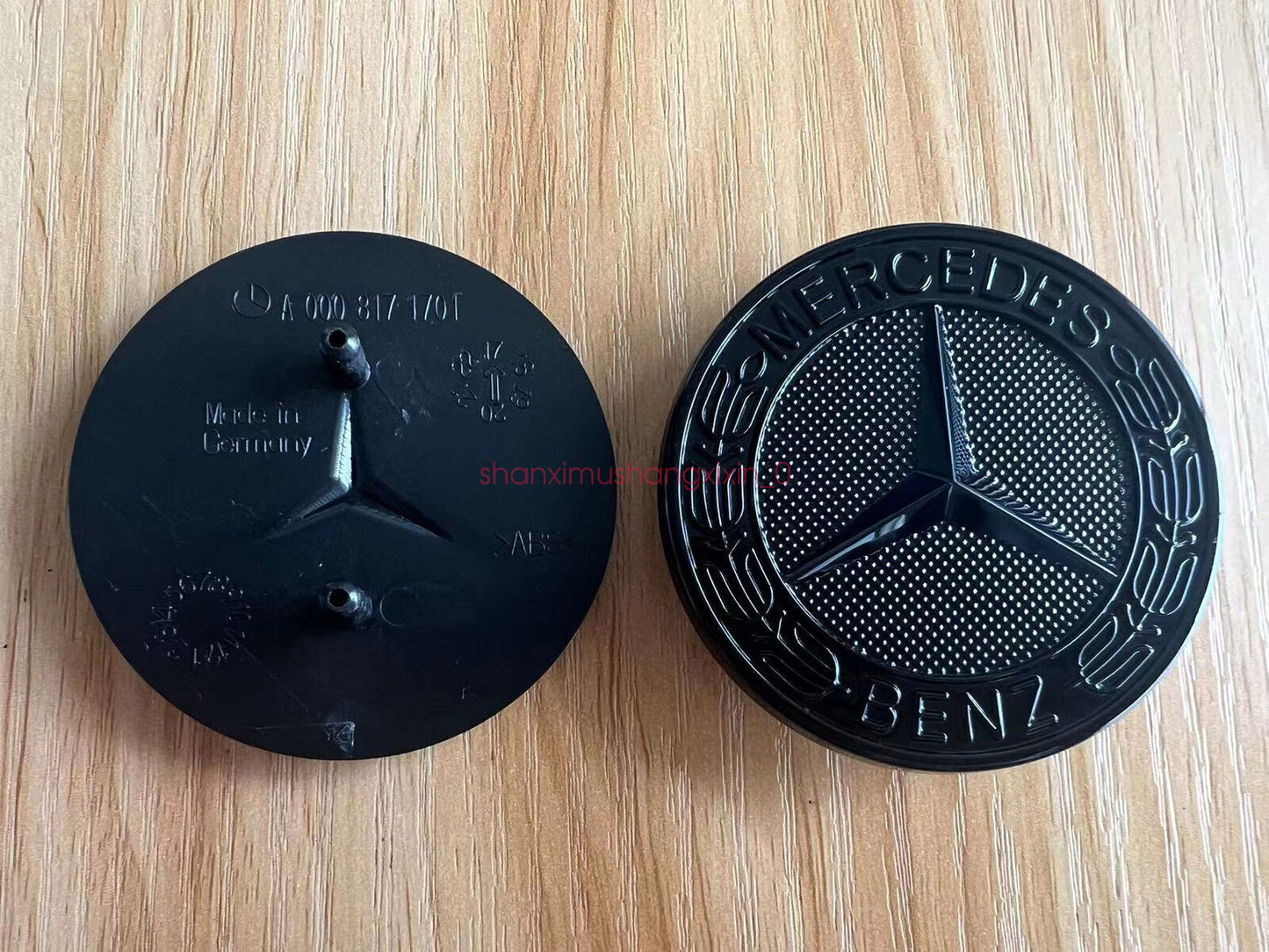 for MERCEDES CLK CLS E ML GL FRONT HOOD BADGE BLACK EMBLEM A0008171701