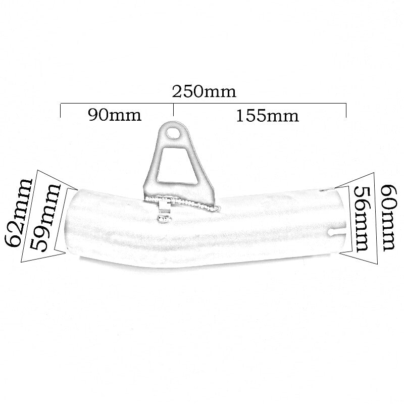 Motorcycle Exhaust Connect Middle Pipe Mid Link Tube for BMW S1000RR 2010-2014