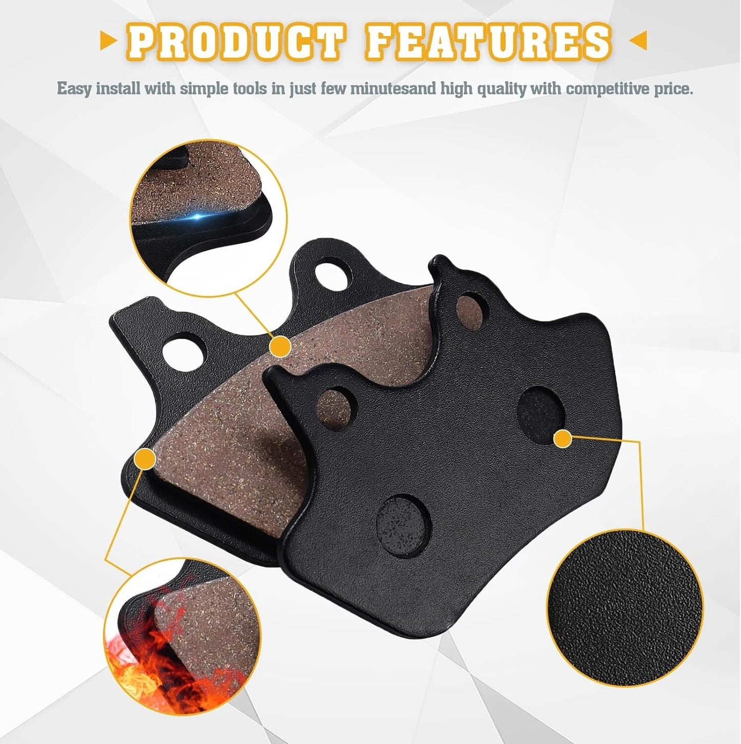 Brake Pads for Harley Davidson FLHRCi Road King Classic, FLTR/FLTR-i Road Glide