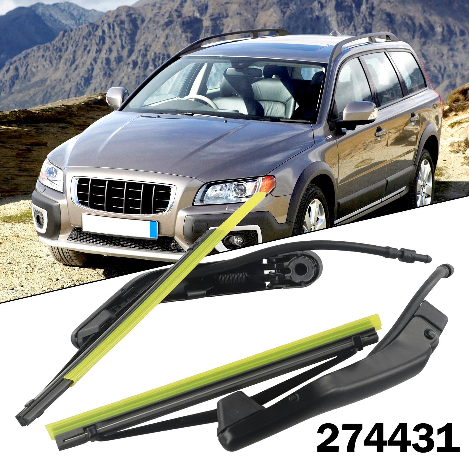 Pair Headlight Wiper Fits for Volvo 740 1982-1989 Fits for Volvo 760 1982-1989